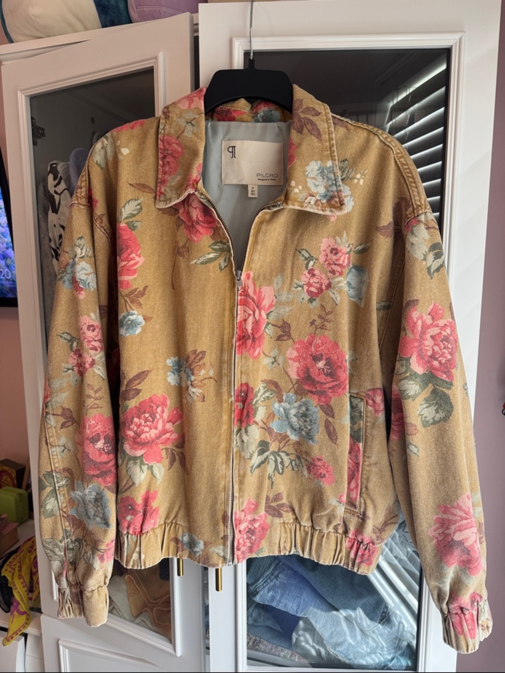 Pilcro Denim Floral Jacket